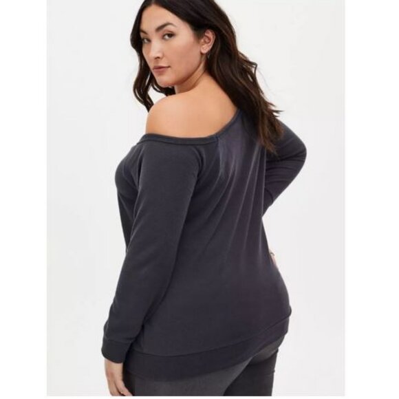 Torrid Whiskey Soul Off The Shoulder Sweatshirt - Picture 2 of 7